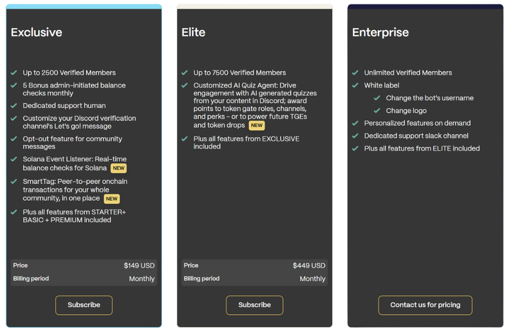 Command Center subscription page